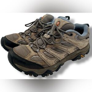 Women's 8.5 M - Merrell Moab Hiking Shoes Taupe Brown Vibram Outdoor J500160